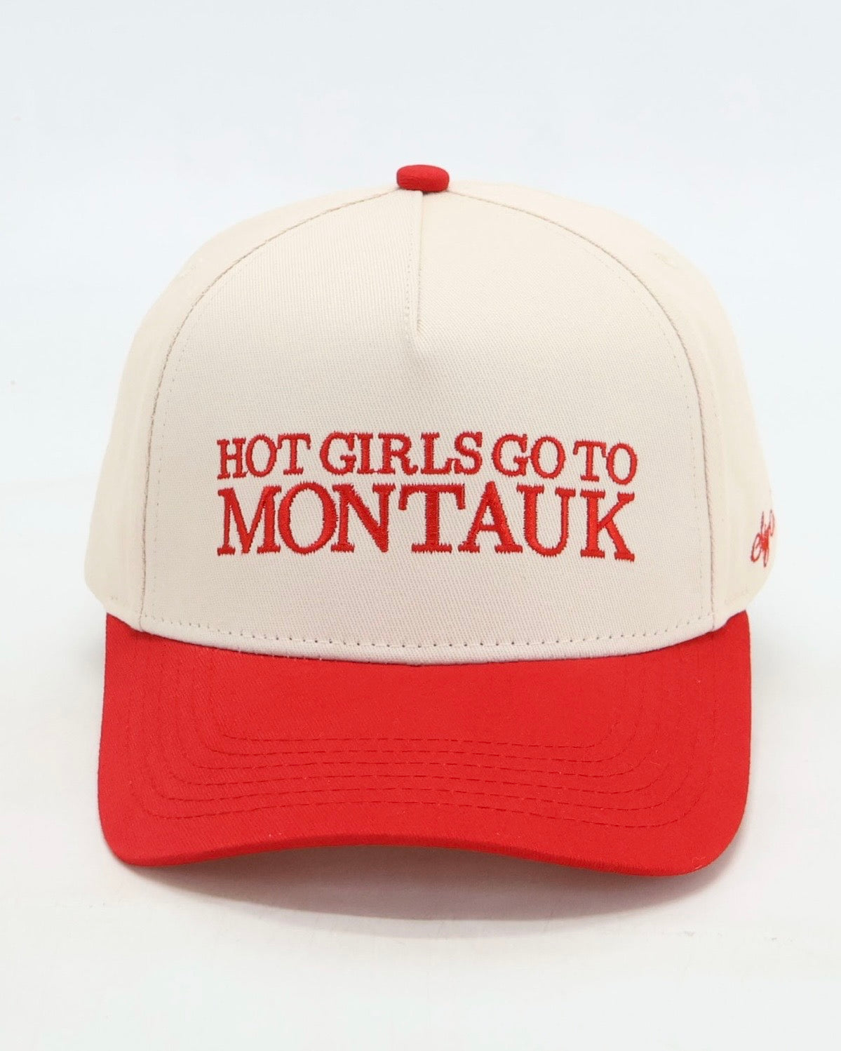 "HOT GIRLS GO TO MONTAUK" PETITE TRUCKER HAT